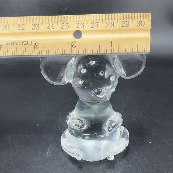 1980s Clear Glass Koala Bear Figurine Paperweight Glassware Whimsical Figure - Picture 3 of 10